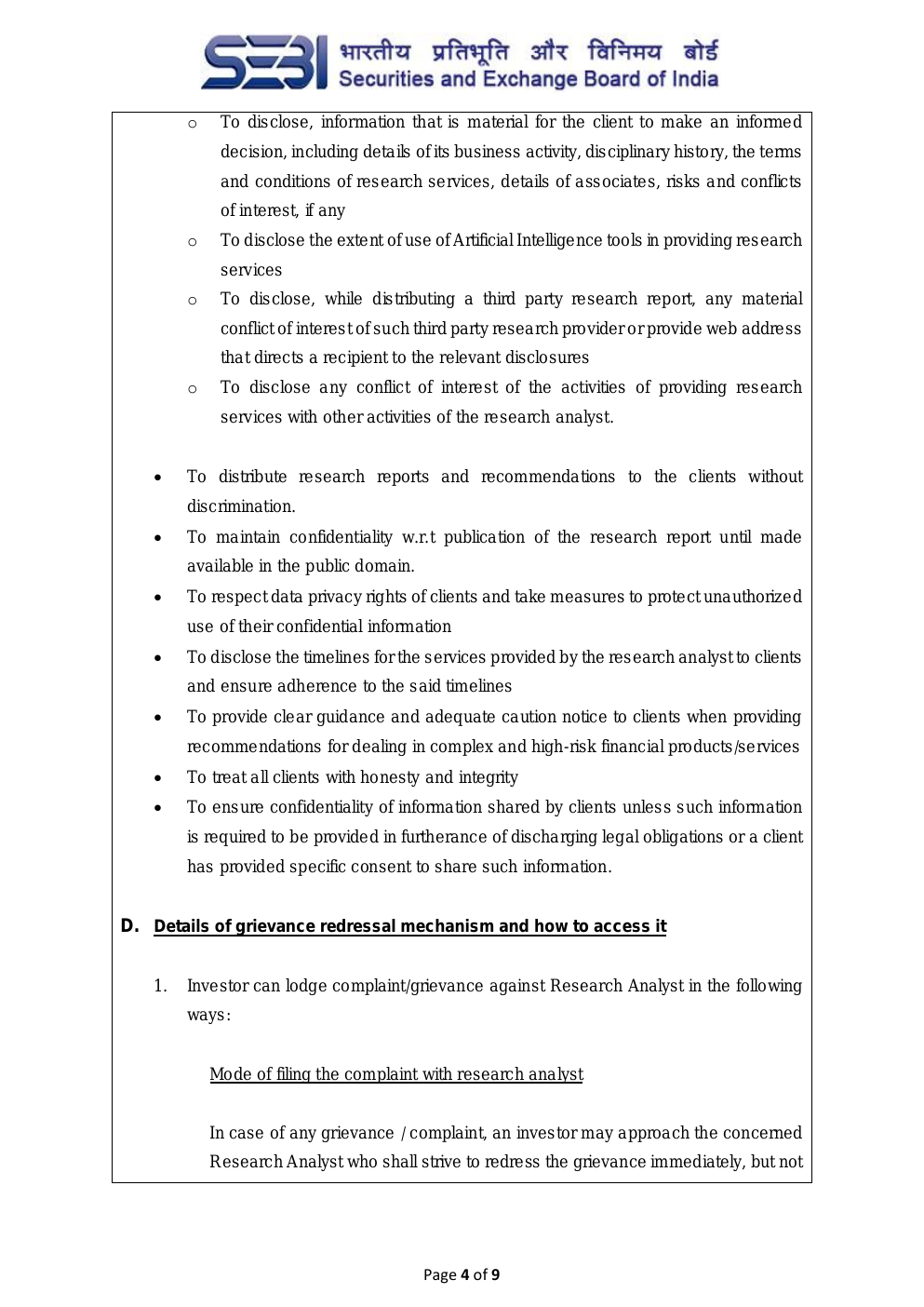 Investor Charter page 2